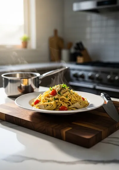 20-Minute Artichoke Pasta