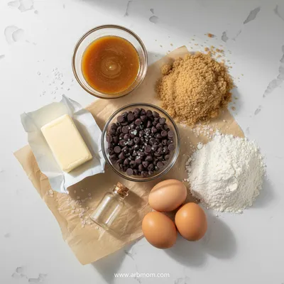 Brown Butter Brookies – Chewy Cookie-Brownie Treat - ingredients preparation