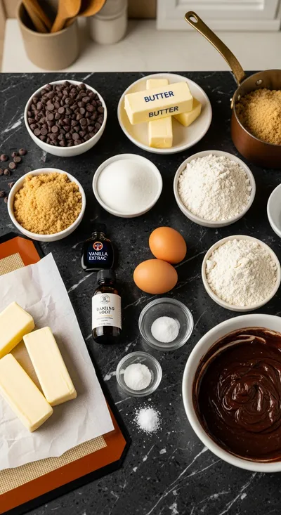 Brownie-Stuffed Chocolate Chip Cookies - cooking process