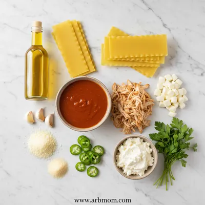 Buffalo Chicken Lasagna – Cheesy Quick Dinner - cooking process