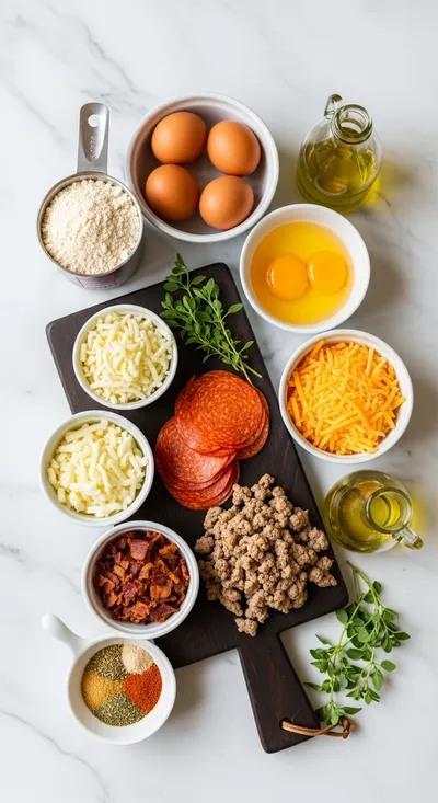 Carnivore Pizza Muffins Recipe - cooking process