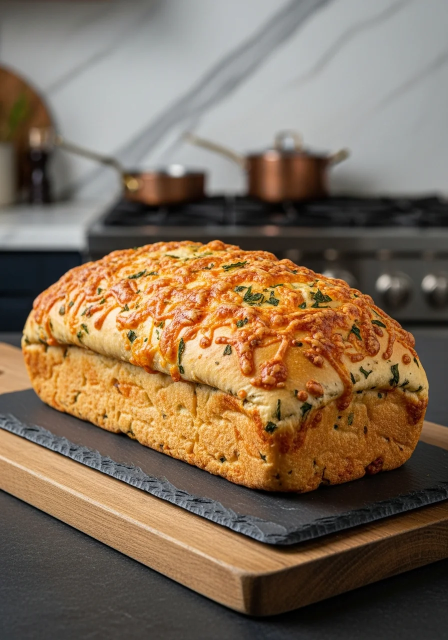 Cheesy Italian Herbs & Cheese Bread Loaf