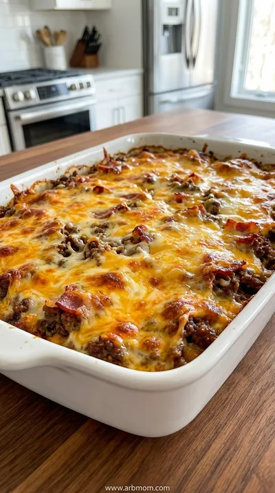 Cheesy Meatloaf Casserole - Perfectly Loaded
