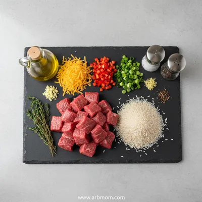 Cheesy Steak and Rice Skillet – Quick One-Pan Meal - cooking process