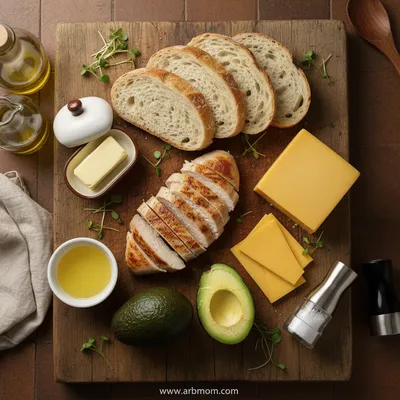 Chicken Avocado Melt Sandwich - cooking process