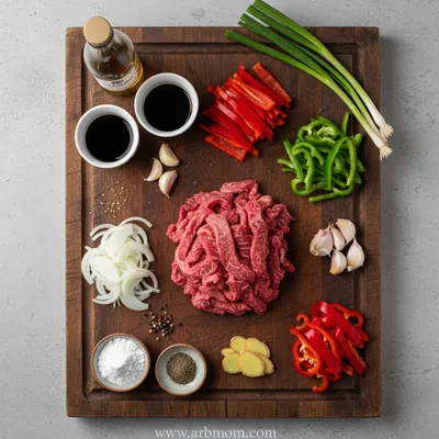 Chinese Pepper Steak with Onions - cooking process