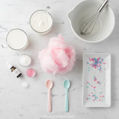 Cotton Candy Ice Cream - cooking process