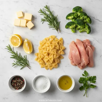 Cowboy Butter Lemon Bowtie Chicken Pasta - cooking process