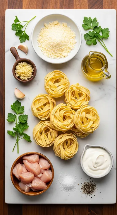 Creamy Chicken Garlic Parmesan Pasta - cooking process