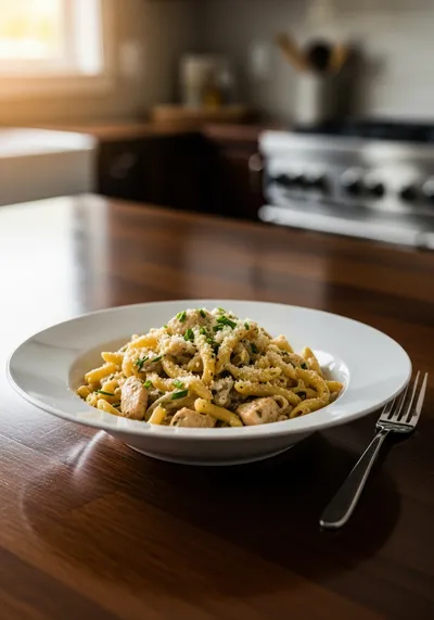 Creamy Chicken Garlic Parmesan Pasta