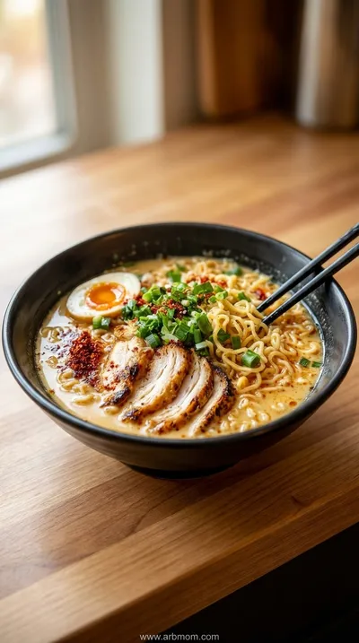 Creamy Garlic Chicken Ramen