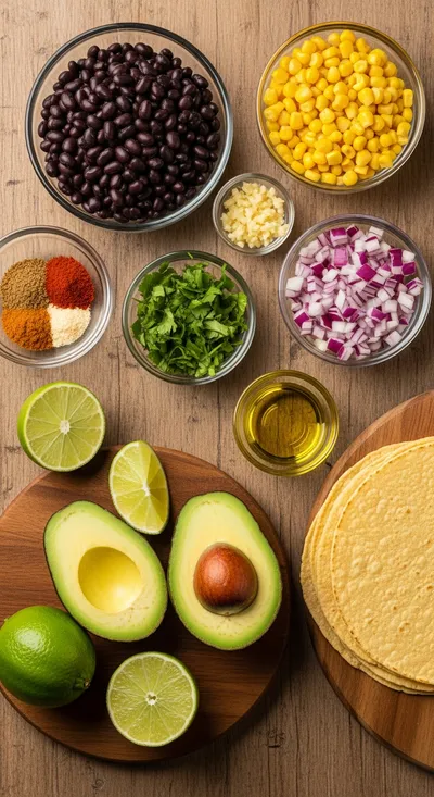 Crispy Black Bean Tacos with Avocado Lime Sauce - cooking process
