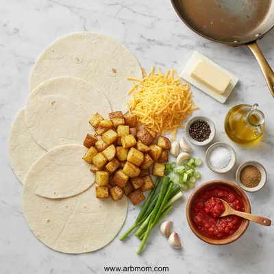 Crispy Golden Cheesy Potato Burritos - cooking process