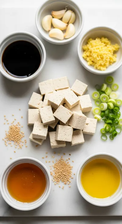 Crispy Honey Garlic Tofu - cooking process
