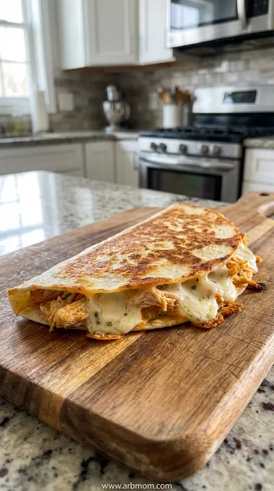 Crispy Low Carb Chicken Ranch Quesadillas
