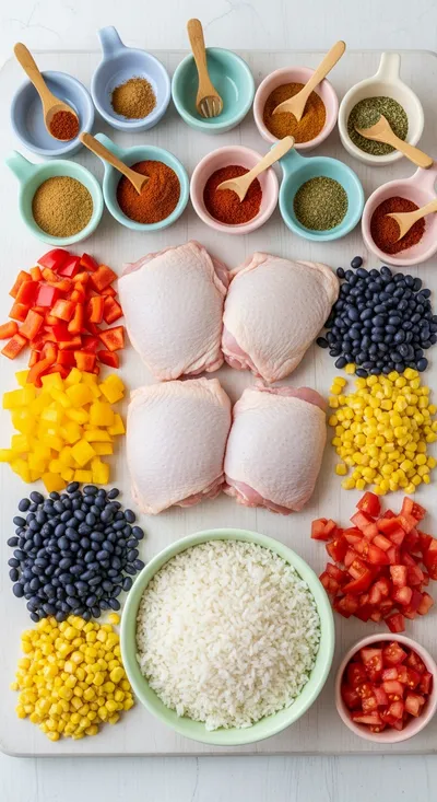 Crock Pot Southwest Chicken and Rice - cooking process