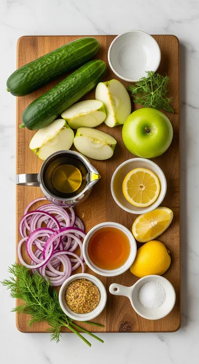 Cucumber Apple Salad – Fresh & Flavorful - cooking process