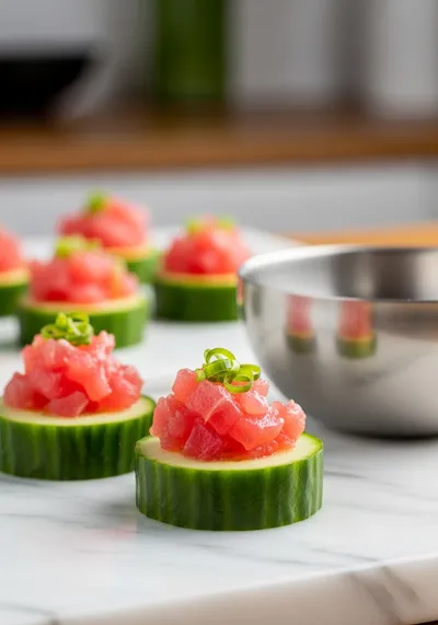 Cucumber Bites With Tuna Recipe