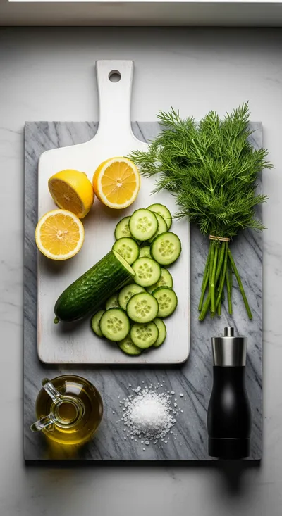 Cucumber Dill Salad - cooking process