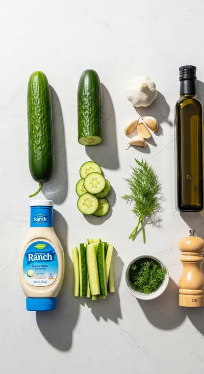 Cucumber Snack With Ranch – 5‑Minute Quick Recipe - ingredients preparation