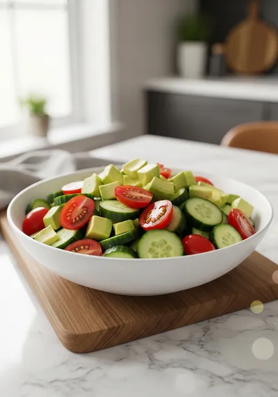 Cucumber Tomato Avocado Salad – Fresh Summer Recipe