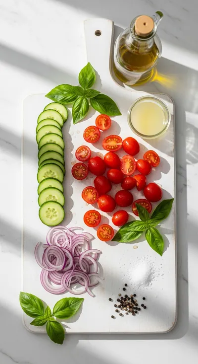 Cucumber Tomato Salad – Fresh & Easy Summer Side - cooking process