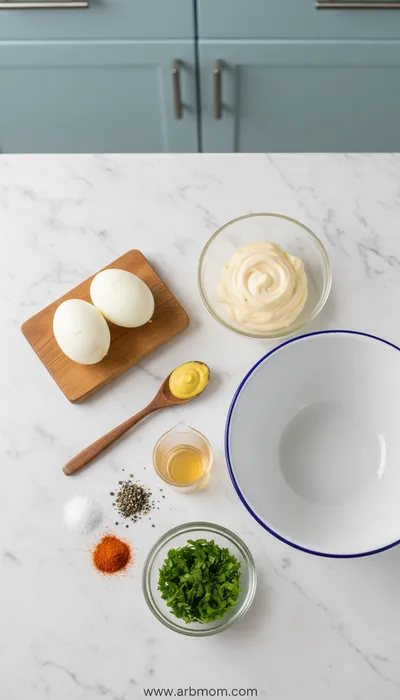 Easy Classic Deviled Eggs - cooking process