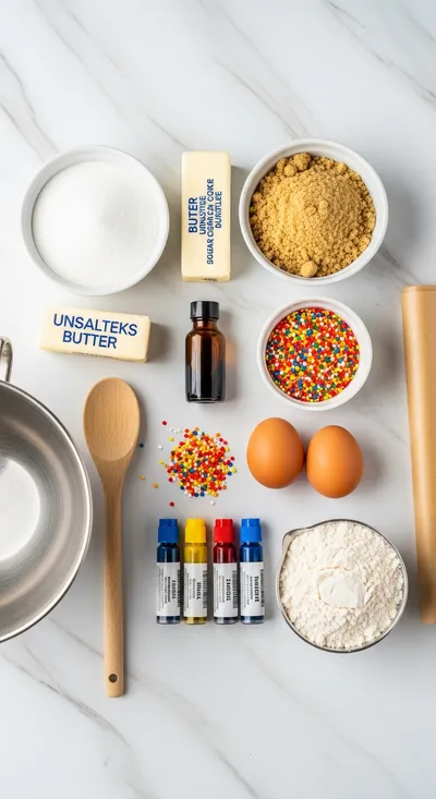 Fireworks Sugar Cookie Cake - cooking process