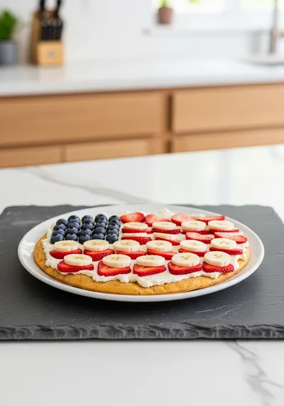 Flag Fruit Pizza: Easy Vegetarian Dessert