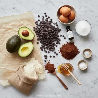 Flourless Avocado Brownies - cooking process