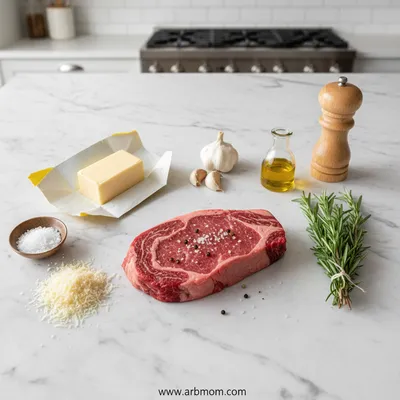 Garlic Butter Steak With Parmesan Cream Sauce - cooking process