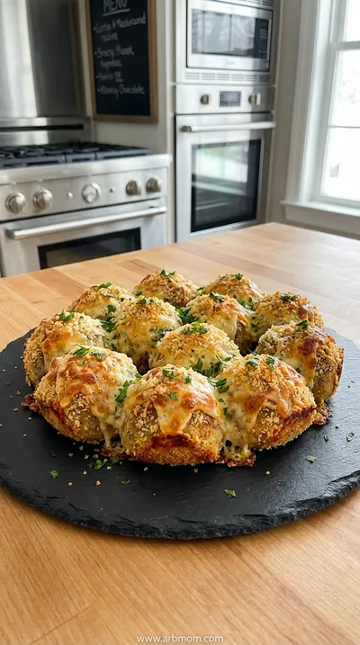 Garlic Parmesan Cheeseburger Bombs