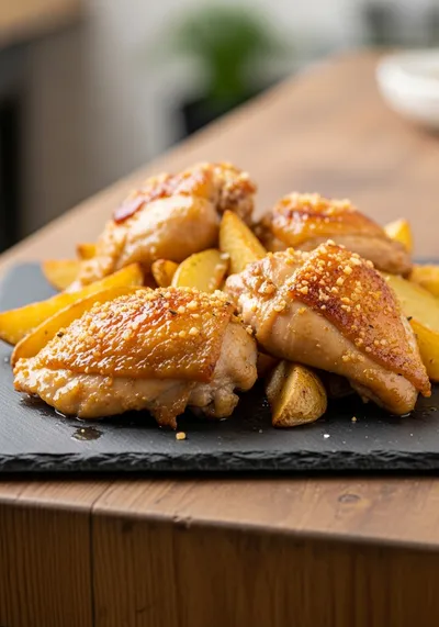 Garlic Parmesan Crockpot Chicken and Potatoes