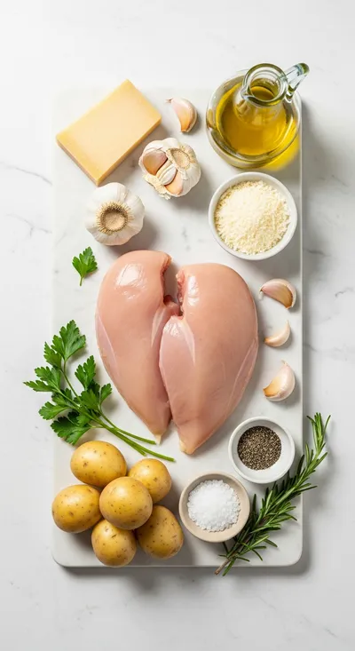 Garlic Parmesan Crockpot Chicken and Potatoes - cooking process