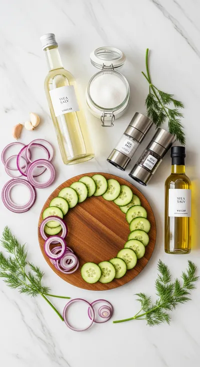 German Cucumber Salad - cooking process