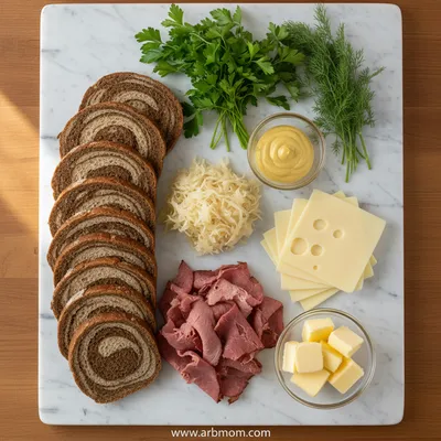 Homemade Reuben Bake - cooking process