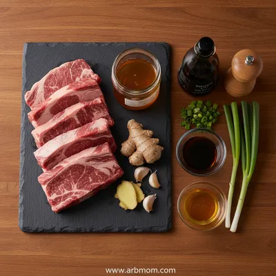Honey Ginger Short Ribs - cooking process