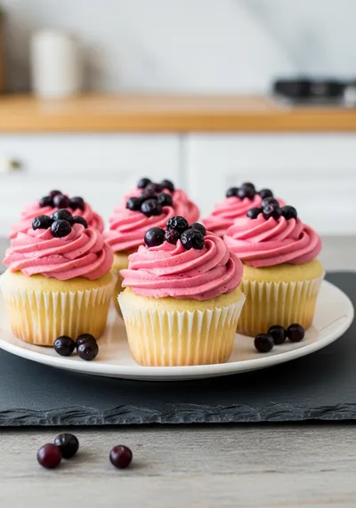 Huckleberry Cupcakes – Soft, Fluffy Frosted Treats