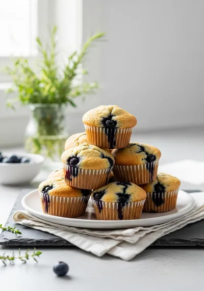 Moist and Fluffy Bakery-Style Blueberry Muffins
