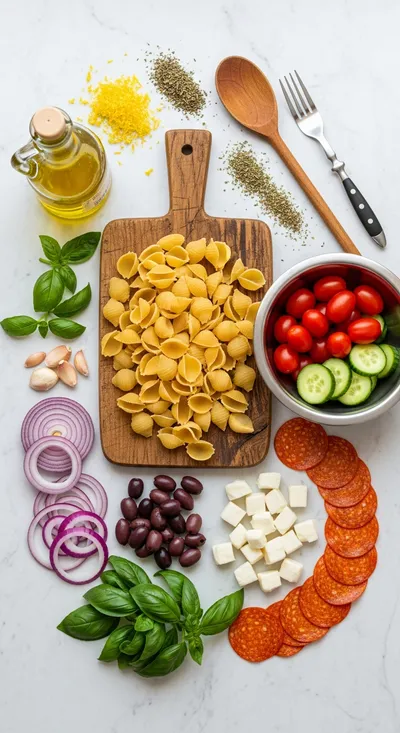 Italian Grinder Pasta Salad – Hearty & Delicious - cooking process