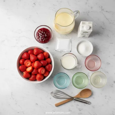 Jelly Custard Trifle Recipe - ingredients preparation