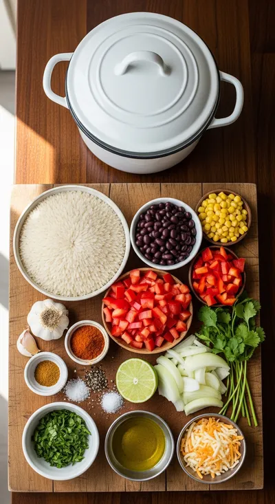 Easy One Pot Mexican Rice Casserole - cooking process