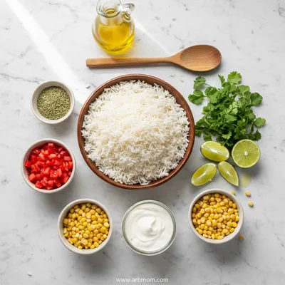 Mexican Sour Cream Rice Recipe - cooking process