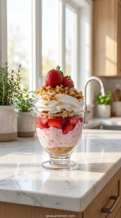No-Bake Strawberry Cheesecake Parfaits