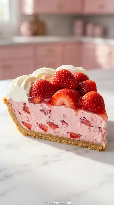 No Bake Strawberry Cream Cheese Pie