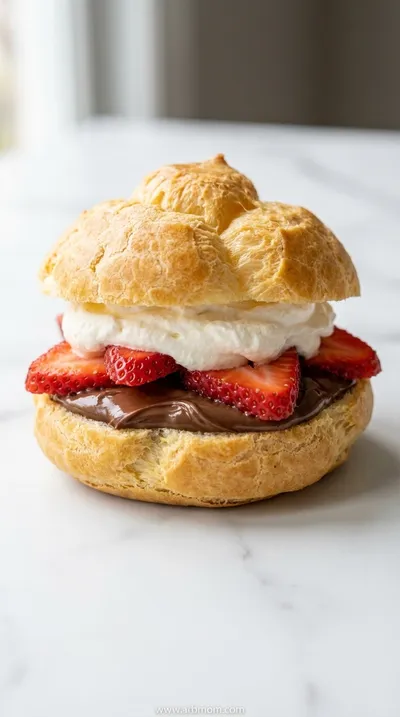 Nutella Strawberries and Cream Puffs Recipe