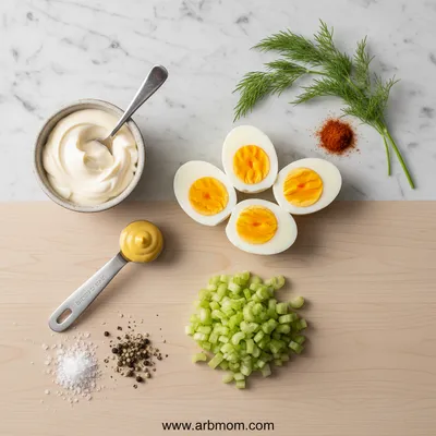 Old Fashioned Egg Salad - cooking process