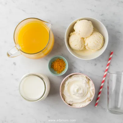 Orange Creamsicle Milkshake - cooking process