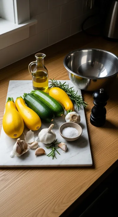 Oven Roasted Zucchini and Squash - cooking process