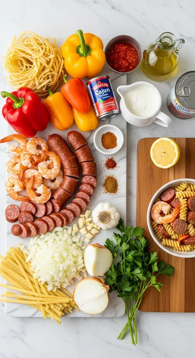 Pappadeaux Mardi Gras Pasta - cooking process